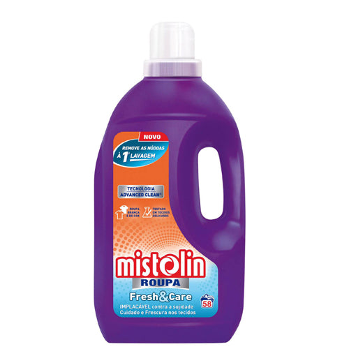 Mistolin Detergente Máquina Roupa Líquido Fresh&Care 58 doses