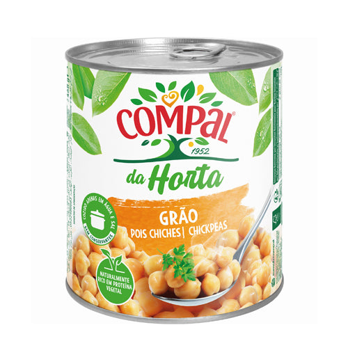 Compal da Horta Grão de Bico Cozido sem Glúten 845 gr (peso escorrido 468 gr)