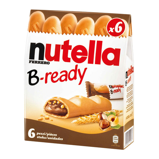 Nutella Bolachas Crocantes Recheadas com Chocolate B-Ready 132 gr (6 un)