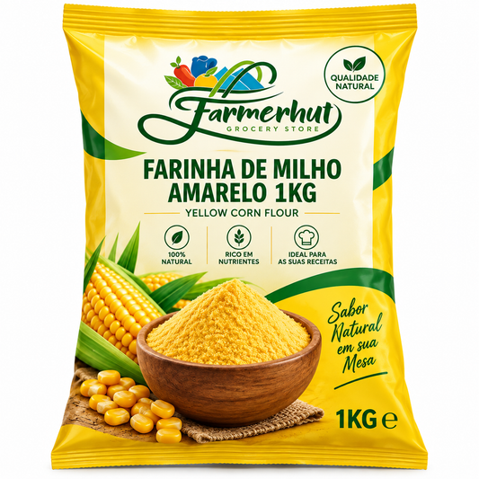 Yellow Corn Flour 1KG | Farinha de Milho Amarela 1KG | Harina de Maíz Amarilla 1KG