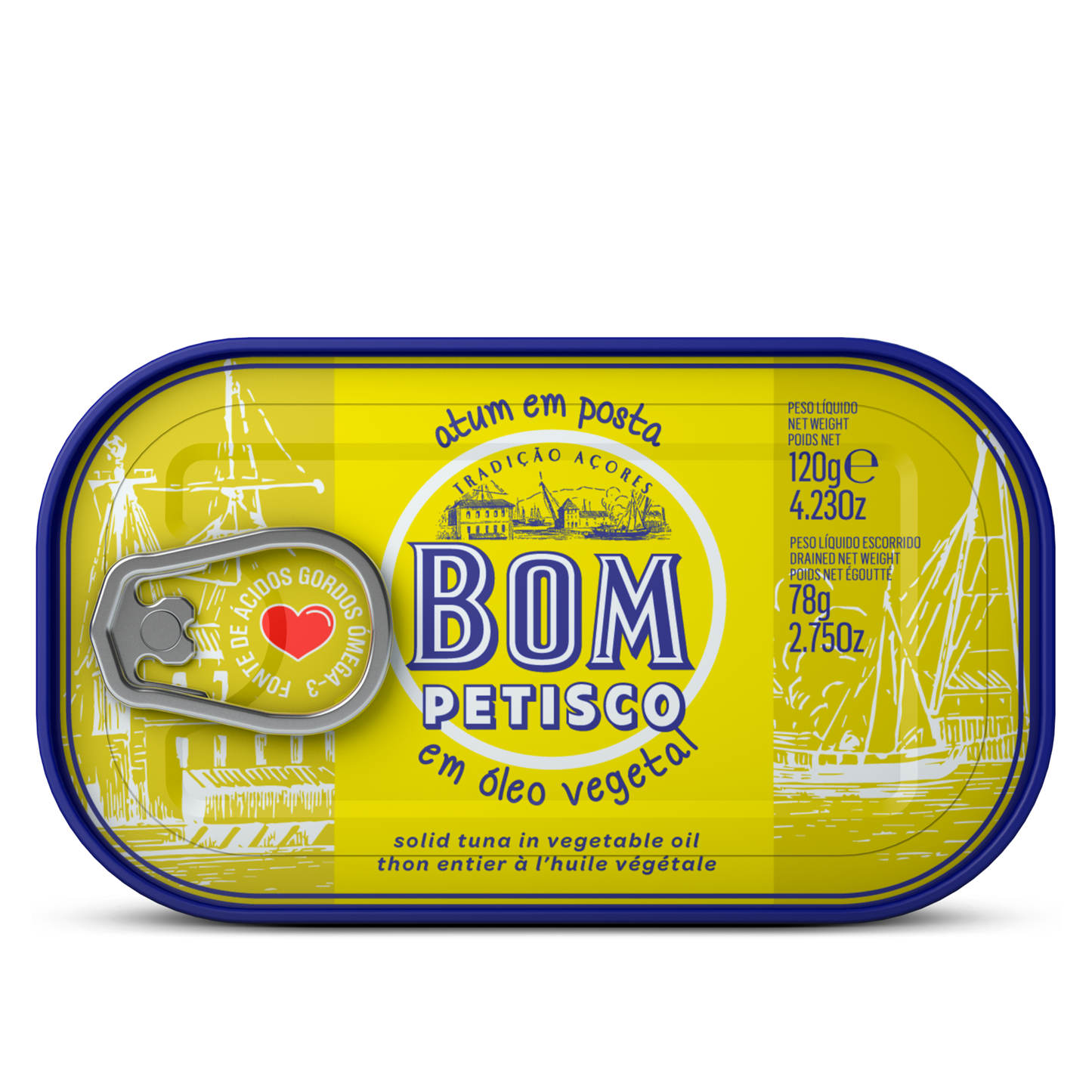 Atum em Posta em Óleo Vegetal 120g, (Tuna Steaks in Vegetable Oil 120g)