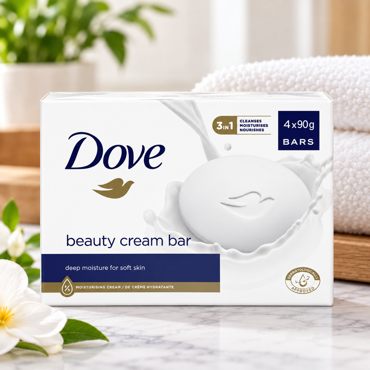 Dove 3-in-1 Beauty Cream Bar 90g