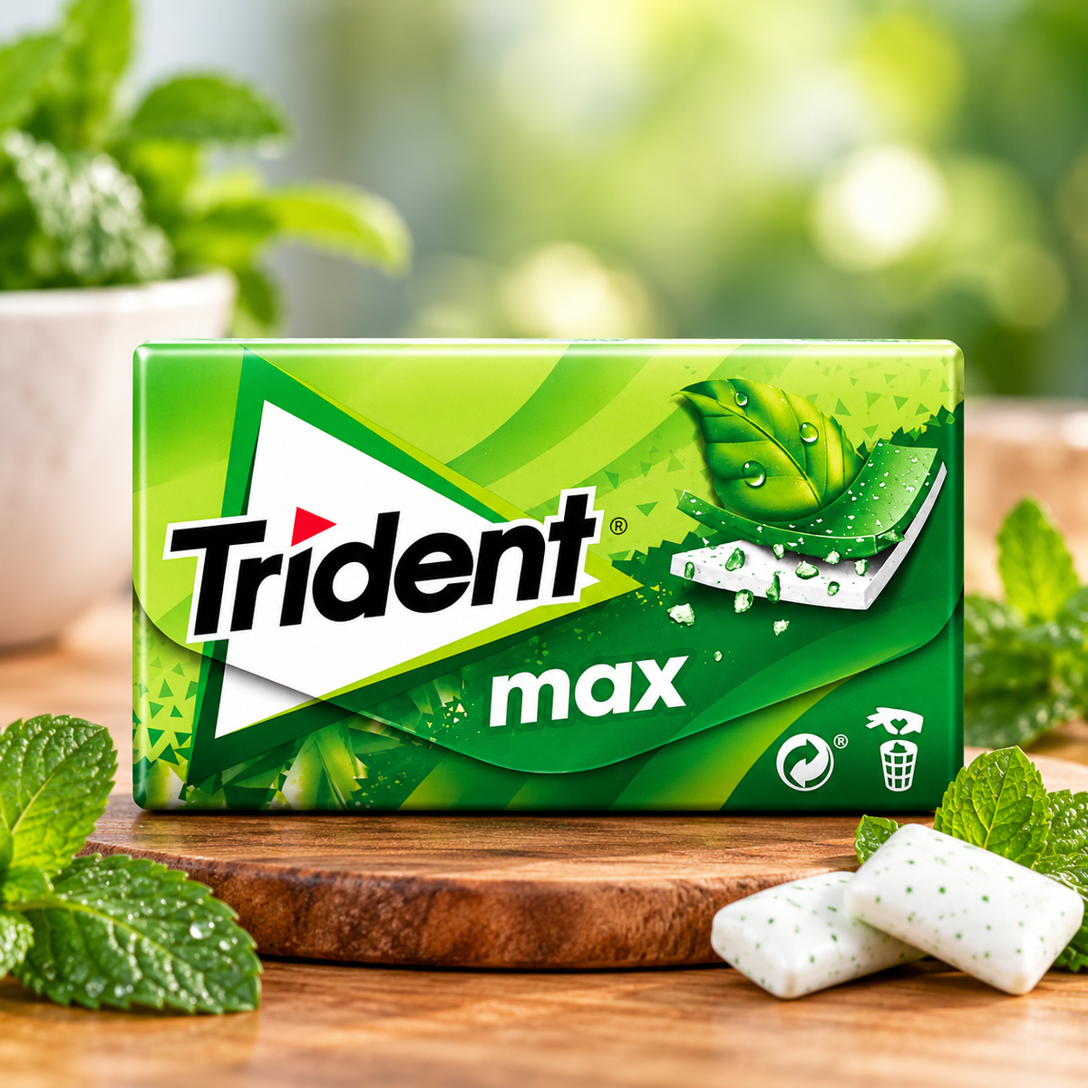 Trident Max Chewing Gum – Pastilha Elástica Trident Max – Chicle Trident Max
