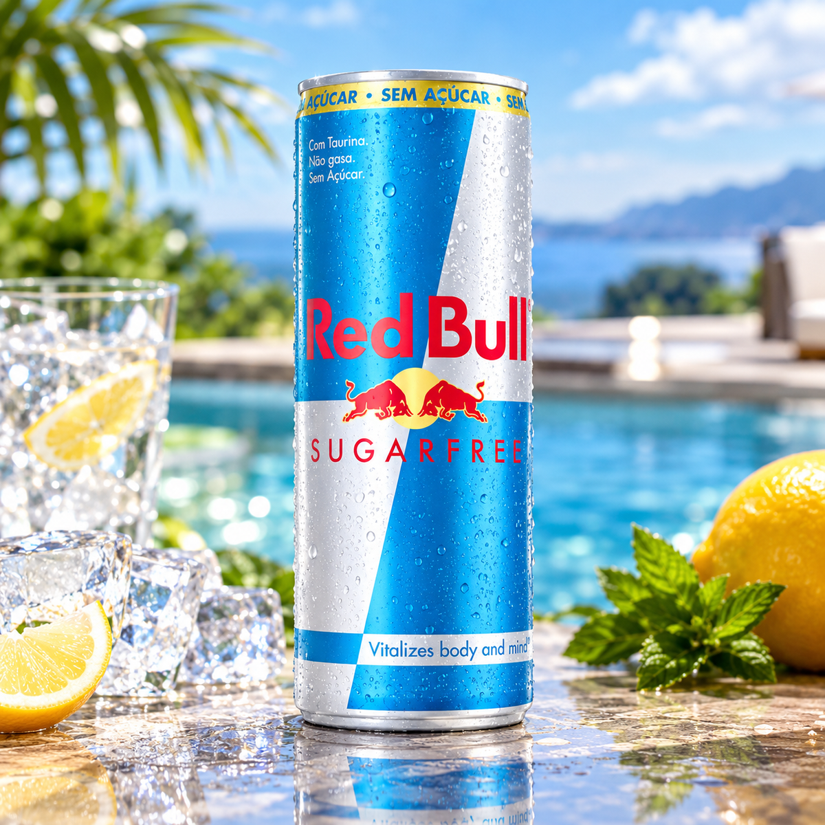 Red Bull Sugar-Free Carbonated Energy Drink 250ml | Red Bull Bebida Energética Gaseificada sem Açúcar 250ml | Red Bull Bebida Energética Gaseosa Sin Azúcar 250ml