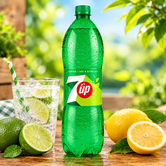 7UP Lemon-Lime Soft Drink 1.5L | 7UP Refrigerante de Limão e Lima 1,5L | 7UP Refresco de Limón y Lima 1,5L