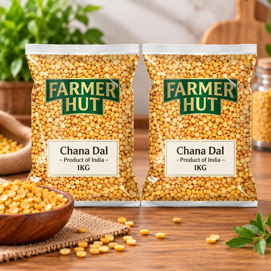 Chana Dal (Split Bengal Gram) – 2KG,(Garbanzos Partidos) ਚਨਾ ਦਾਲ,चना दाल,(Grão Partido)