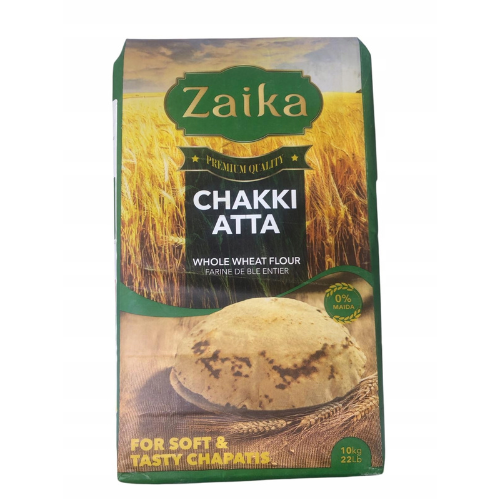 Zaika Premium Quality Chakki Atta - Whole Wheat Flour (Stone-Ground) for Soft Rotis & Chapatis