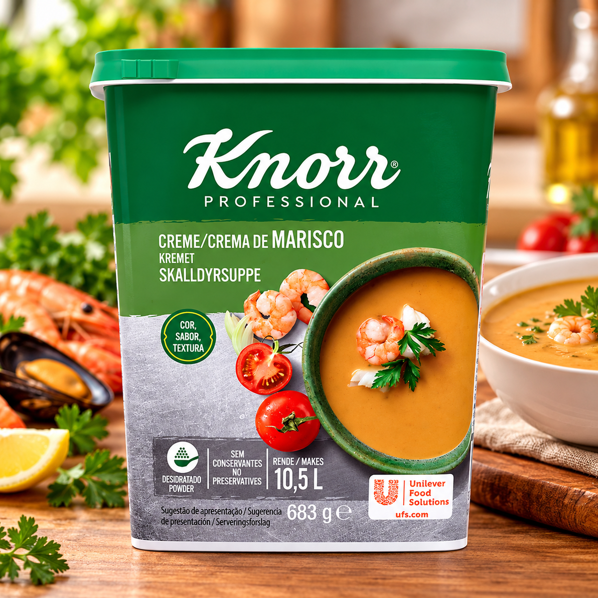 Knorr Professional Creme de Marisco 683g | Seafood Cream Soup | Creme de Marisco 683g | Crema de Marisco 683g