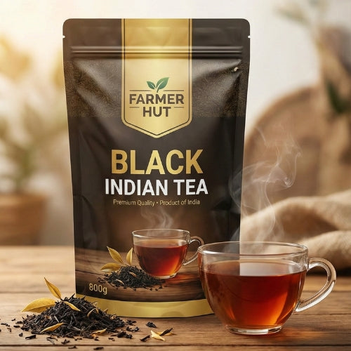FARMER HUT Black Indian Tea – 800g | Premium Quality | Product of India