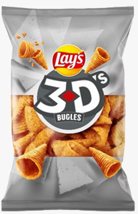 Lay’s 3D’s Cones Corn Snacks – Snacks de Milho 3D’s Cones – Snacks de Maíz 3D’s Cones