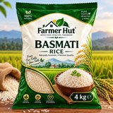 Farmer Hut 4kg Basmati Rice – Premium Quality, Naturally Aromatic Long Grain Rice