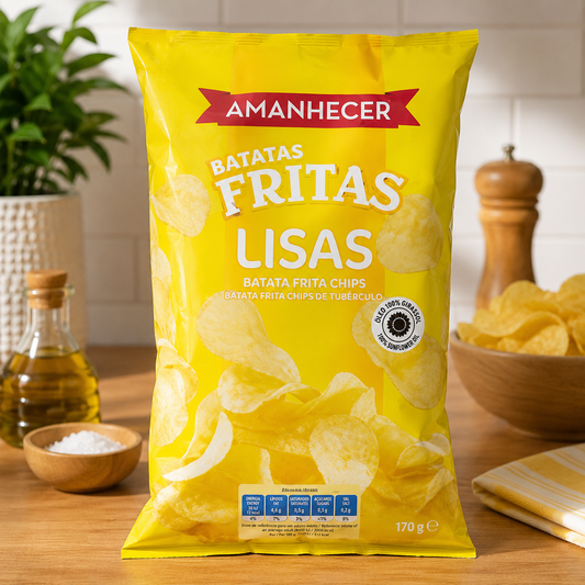 Amanhecer Plain Potato Chips – Batatas Fritas Lisas, 170g - FarmerHut