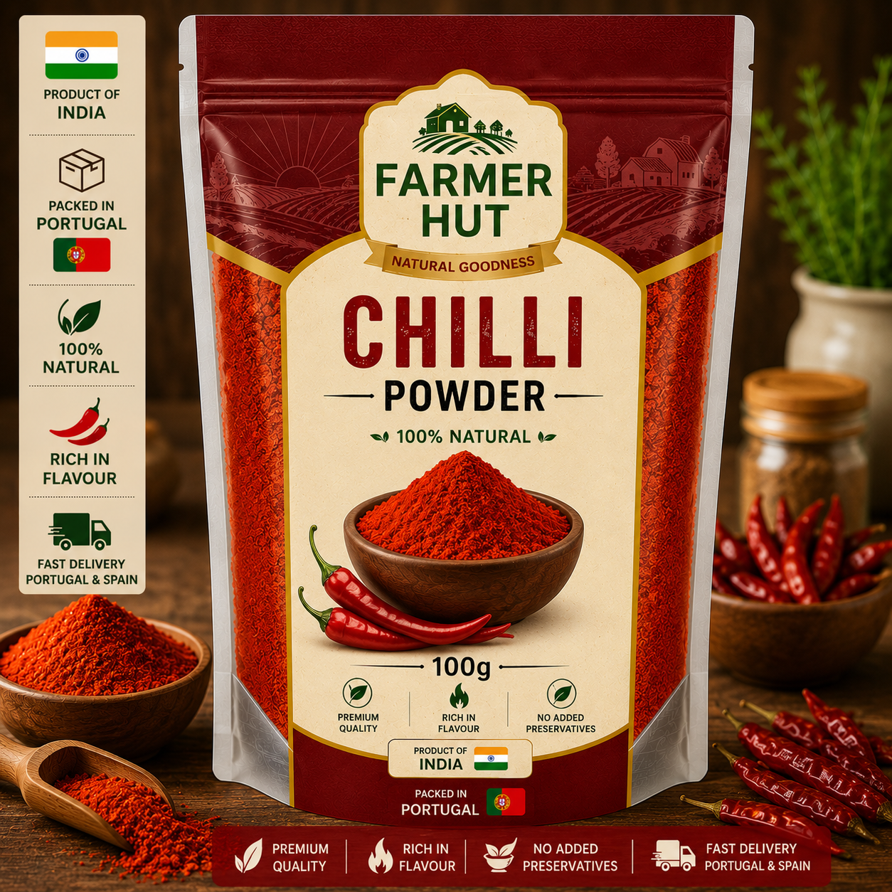 CHILLI POWDER 100g – Farmer Hut - FarmerHut