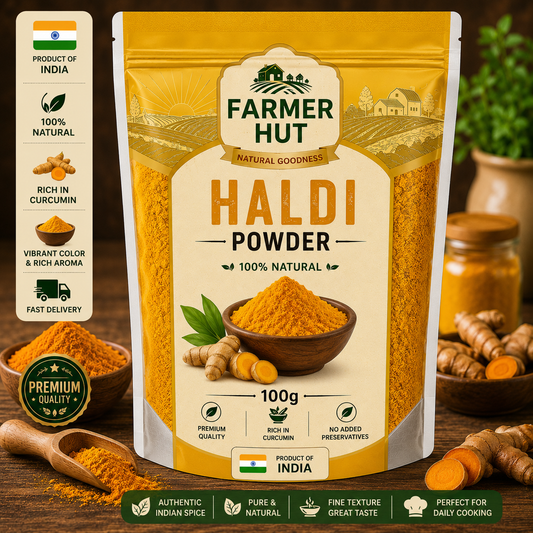 Haldi Powder – Pure & Natural –  Turmeric  Powder Farmer Hut - FarmerHut
