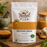 Yellow Mustard Seeds 100g – Premium Quality,Mostarda em Grão Frasco MARGÃO,ਪੀਲੀ ਸਰ੍ਹੋਂ ਦੇ ਬੀਜ - FarmerHut