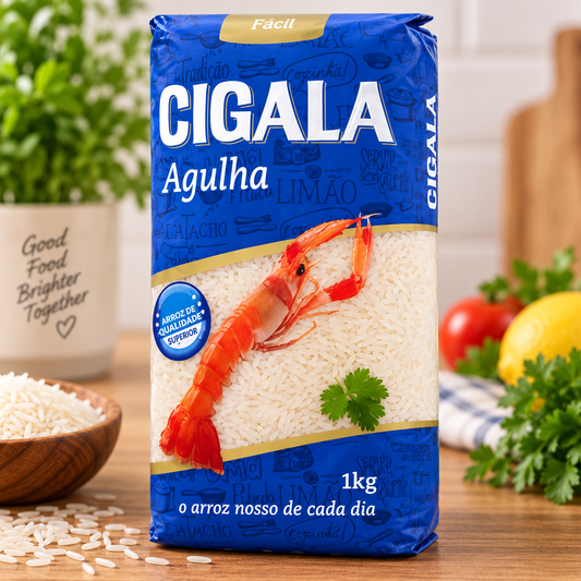 Cigala Agulha Rice 1KG | Arroz Agulha Cigala 1KG | Arroz Agulha Cigala 1KG