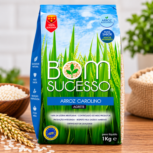 Bom Sucesso Carolino Rice 1KG | Arroz Carolino Bom Sucesso 1KG | Arroz Carolino Bom Sucesso 1KG