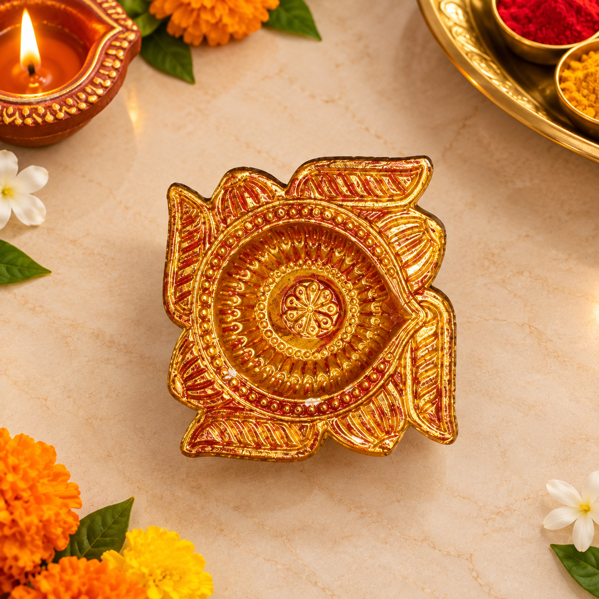 Traditional clay lamps::Clay oil lamps::Mitti diyas for decoration