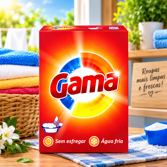 Gama Powder Hand Laundry Detergent – 510 g | Gama Detergente Manual para Roupa em Pó – 510 g | Gama Detergente en Polvo para Lavar Ropa a Mano – 510 g