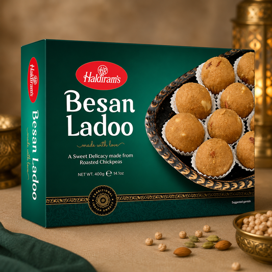Haldiram’s Besan Ladoo – Traditional Indian Sweet | 400g