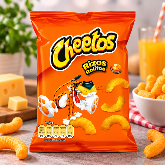 Cheetos Rolitos Cheese-Flavoured Corn Snacks – Snacks de Milho Rolitos Sabor Queijo – Snacks de Maíz Rolitos Sabor Queso