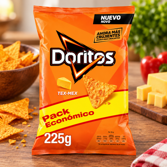 Snacks Milho Tex-Mex Doritos – Tex-Mex Corn Snacks Doritos – Snacks de Maíz Tex-Mex Doritos