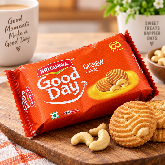 Britannia Good Day Cashew Biscuit 200g – Biscoitos de Caju – Galletas de Anacardo