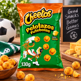 Cheetos Futebolas Cheese Snacks 130g | Snacks de Milho Sabor Queijo | Aperitivos de Maíz Sabor Queso