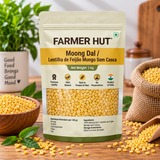 Moong Dal (Split Green Gram) – 1 kg | Premium Quality | Farmer Hut( LENTILHA DE FEIJAO MUNGO SEM CASCA) - FarmerHut