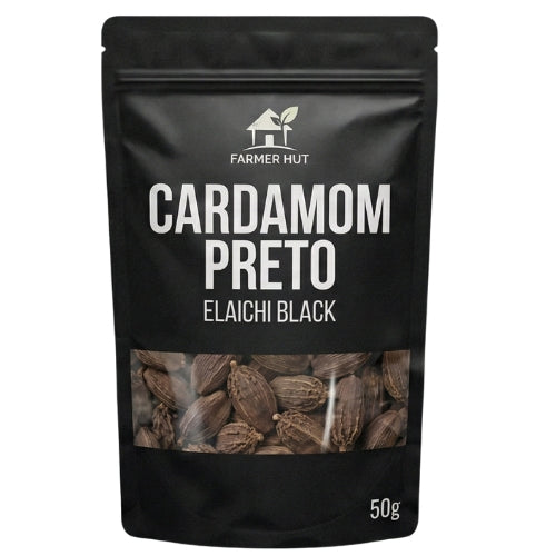 CARDAMOM PRETO (ELAICHI BLACK) – 50g | FARMER HUT | Product of India