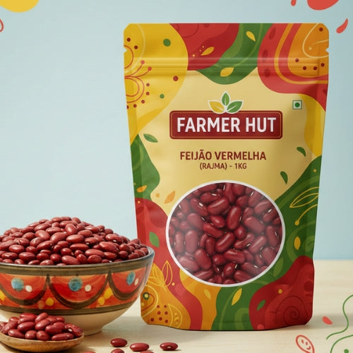 Feijão Vermelha (Rajma) 1kg – Premium Quality | Farmer Hut