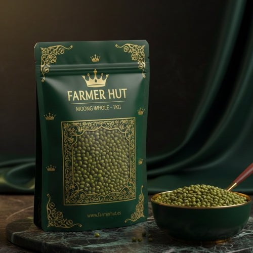 Moong Whole 1KG | Moong Inteiro | मूंग साबुत  | ਮੂੰਗ ਸਾਬਤ | Farmer Hut