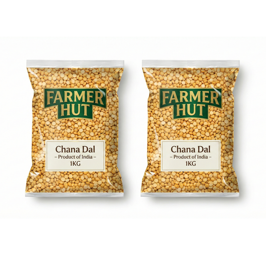 Chana Dal (Split Bengal Gram) – 2KG,(Garbanzos Partidos) ਚਨਾ ਦਾਲ,चना दाल,(Grão Partido)
