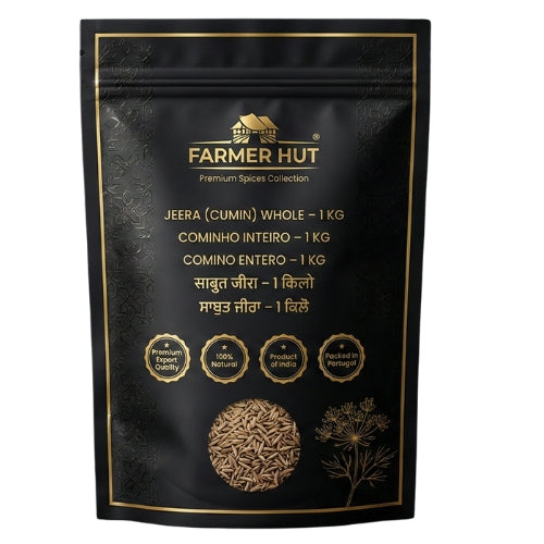 Farmer Hut Jeera Whole 1 KG – 100% Natural Cumin Seeds