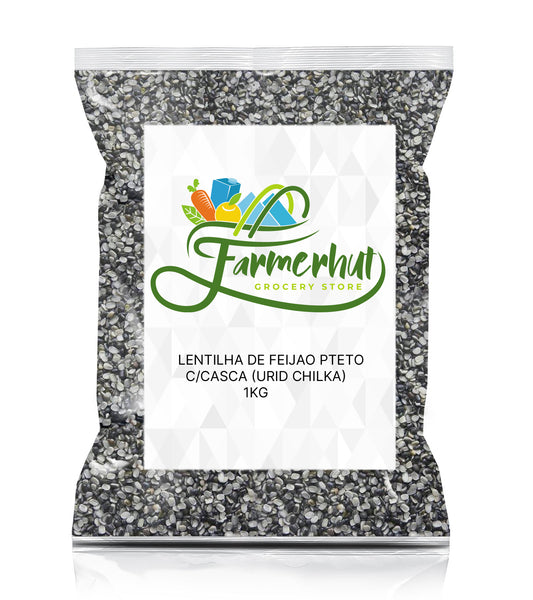 LINTILHAS DE FEIJAO PRETO C/CASCA (URID CHILKA) - FarmerHut